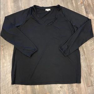 Black v neck long sleeve